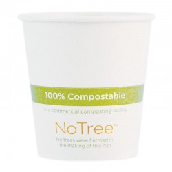 World Centric NoTree Paper Hot Cups 10 oz Natural 1000/Carton (WORCUSU10)